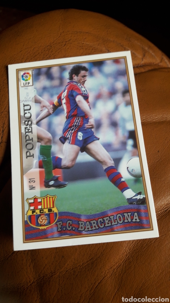Fu&szlig;ball-Sticker: Mundicromo 97 98 31 Popescu baja Barcelona
