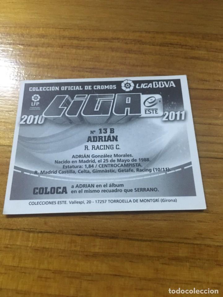 Cromos de f&uacute;tbol: 2010 2011. EDICIONES ESTE. SIN PEGAR. ADRIAN - Foto 2
