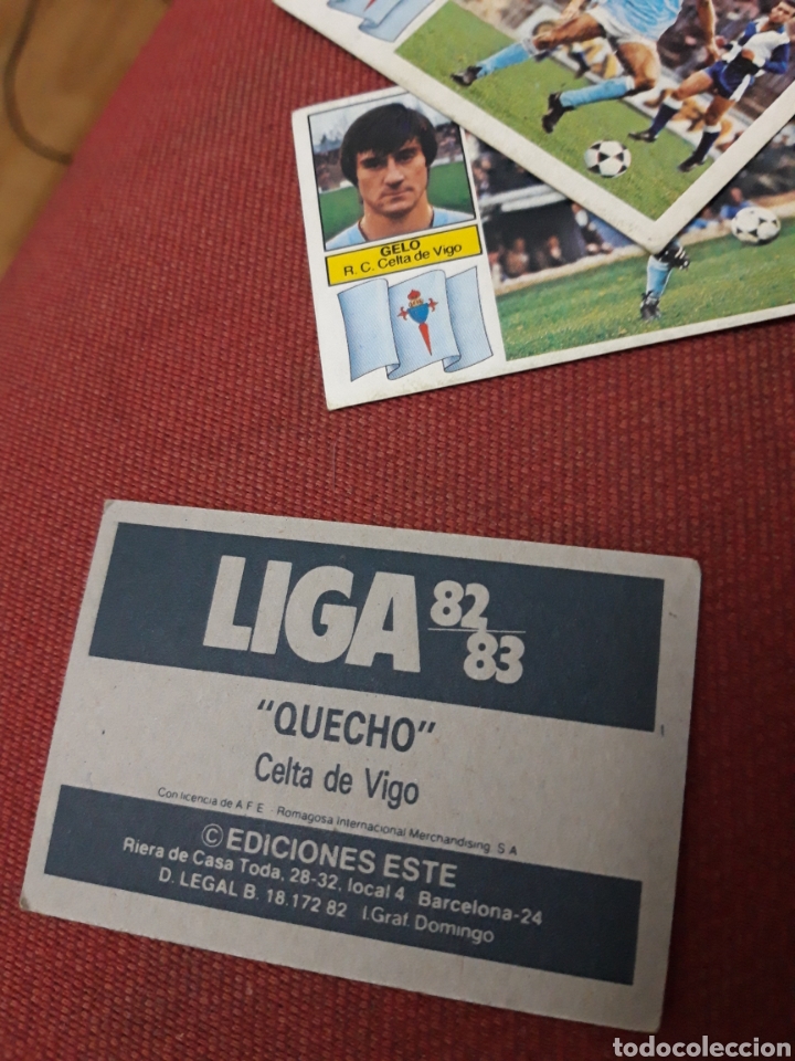 Cromos de f&uacute;tbol: Quecho celta este 82 83 1982 1983 sin pegar - Foto 2