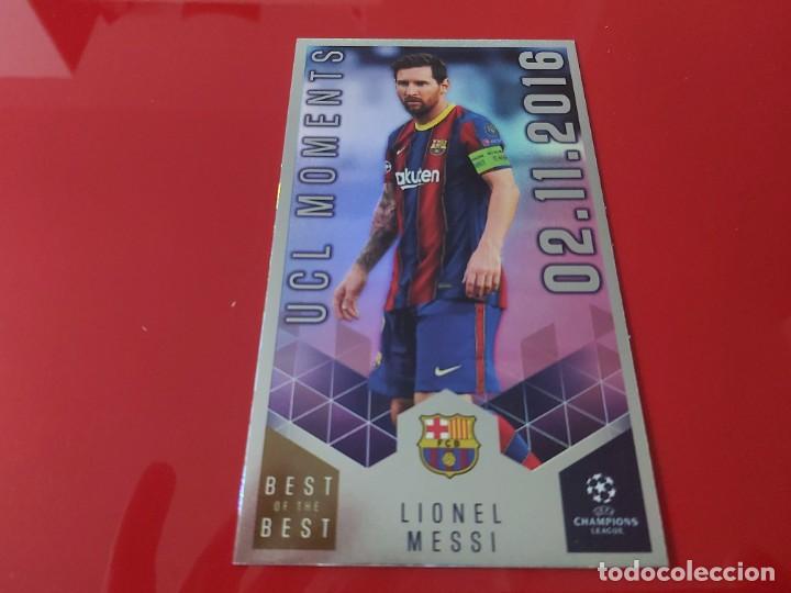 Cromos de Futebol: 154-MESSI BARCELONA-UCL MOMENTS- BEST OF THE BEST 2021 CHAMPIONS LEAGUE TOPPS