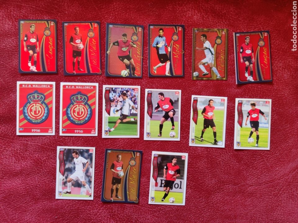 Cromos de F&uacute;tbol: ESTAMOS LIQUIDANDO. Lote de 15 Cromos Las Fichas de la Liga 2005 Mundicromo Sport R. C. D. Mallorca