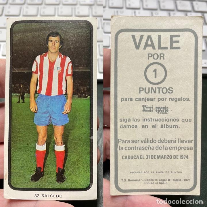 Cromos de F&uacute;tbol: Cromo 32 Salcedo Atl&eacute;tico de Madrid Campeonatos Nacionales 1973 1974 73 74 Ruiz Romero