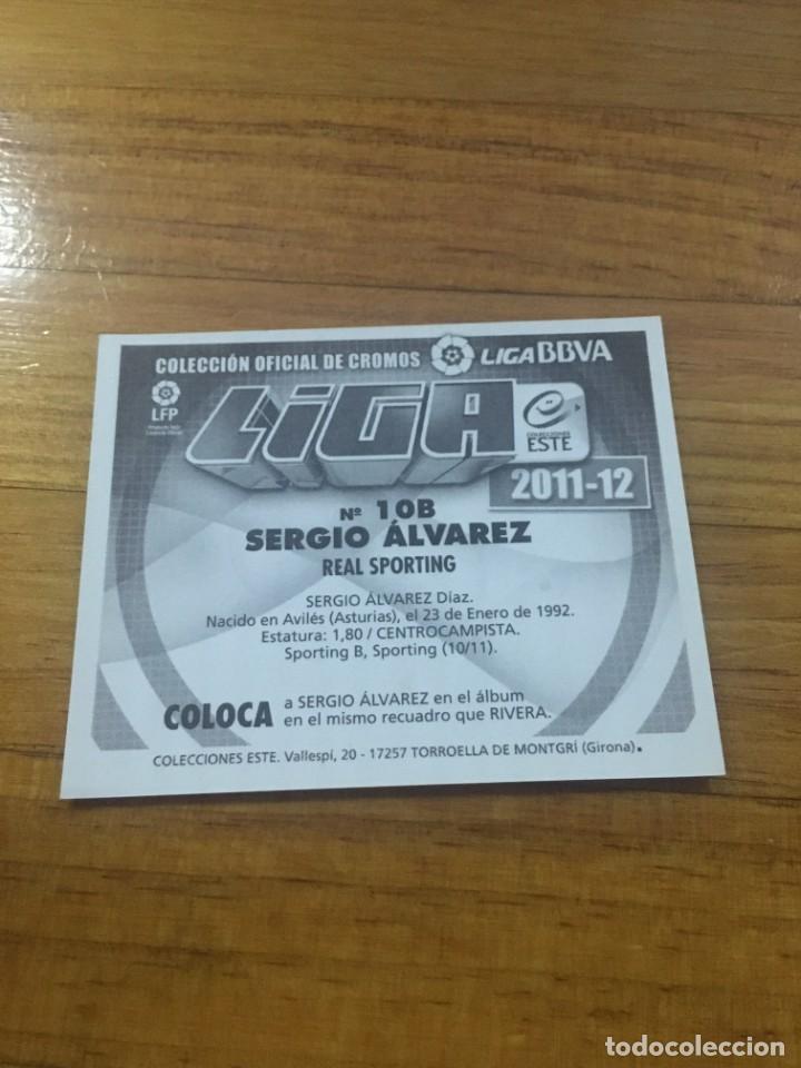 Cromos de f&uacute;tbol: 2011 2012 Ediciones Este. Sin pegar. Sergio Alvarez - Foto 2