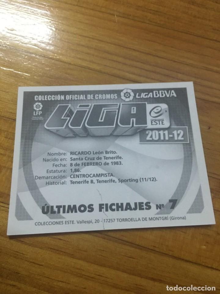 Cromos de f&uacute;tbol: 2011 2012 Ediciones Este. Sin pegar. uf 7 Ricardo - Foto 2