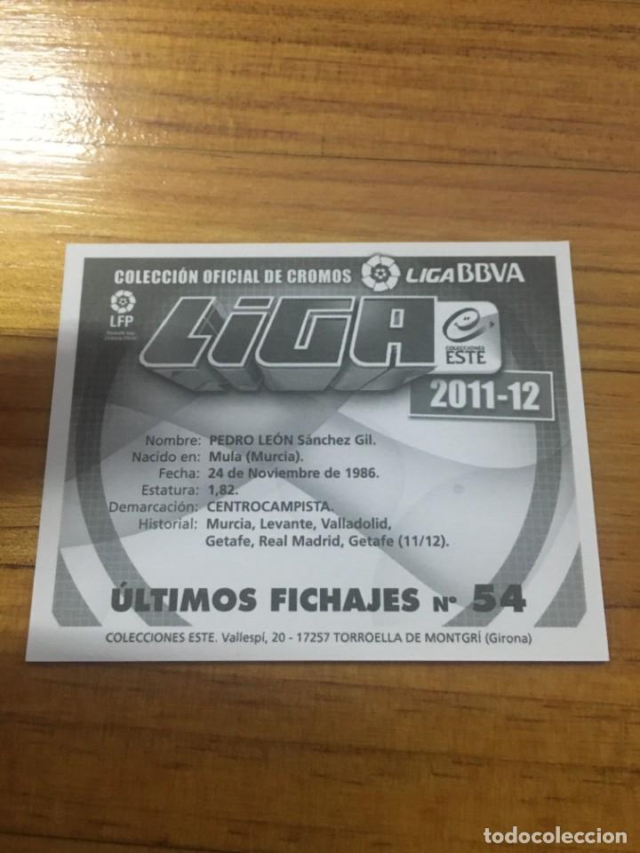 Cromos de f&uacute;tbol: 2011 2012 Ediciones Este. Sin pegar. UF 54 Pedro leon - Foto 2