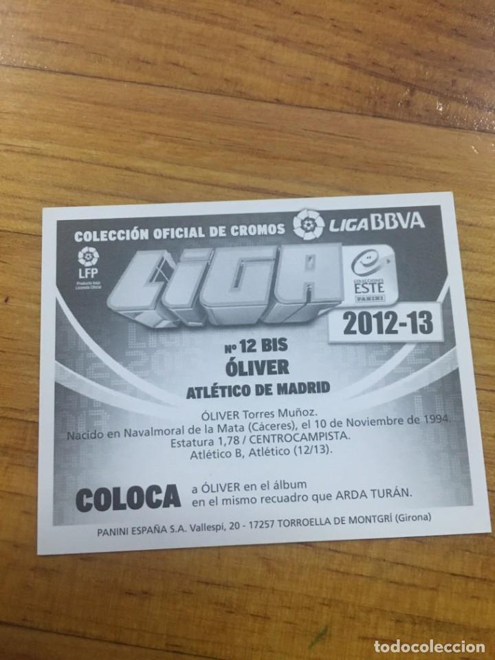 Cromos de f&uacute;tbol: 2012 2013. Ediciones este. Sin pegar. Oliver - Foto 2