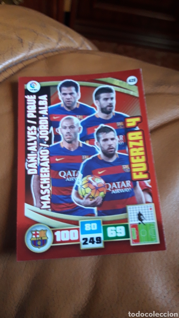 Fu&szlig;ball-Sticker: Adrenalyn 20152016 15 16 fuerza 4 Barcelona