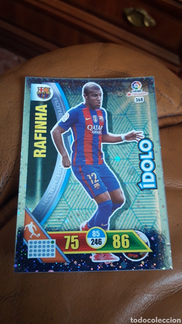 Cromos de F&uacute;tbol: Panini Adrenalyn 2016 2017 16 17 368 Rafinha Barcelona idolo