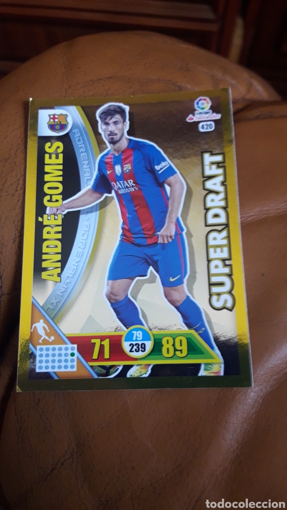 Cromos de F&uacute;tbol: Panini Adrenalyn 2016 2017 16 17 420 Andr&eacute; Gomes Barcelona super draft