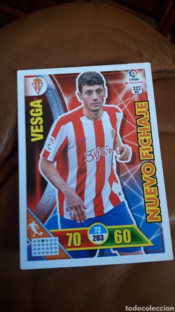 Figurine di Calcio: Panini Adrenalyn 2016 2017 16 17 322 bis Vesga Sporting de Gij&oacute;n nuevo fichaje