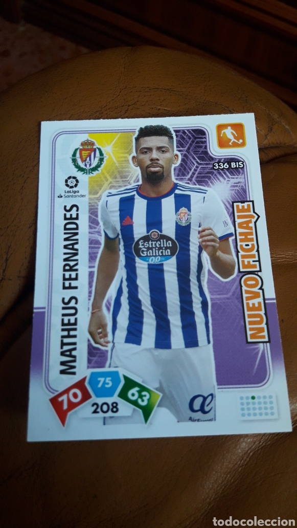 Fu&szlig;ball-Sticker: Panini Adrenalyn 2019 2020 19 20 336 bis Matheus Fernandes Real Valladolid nuevo fichaje