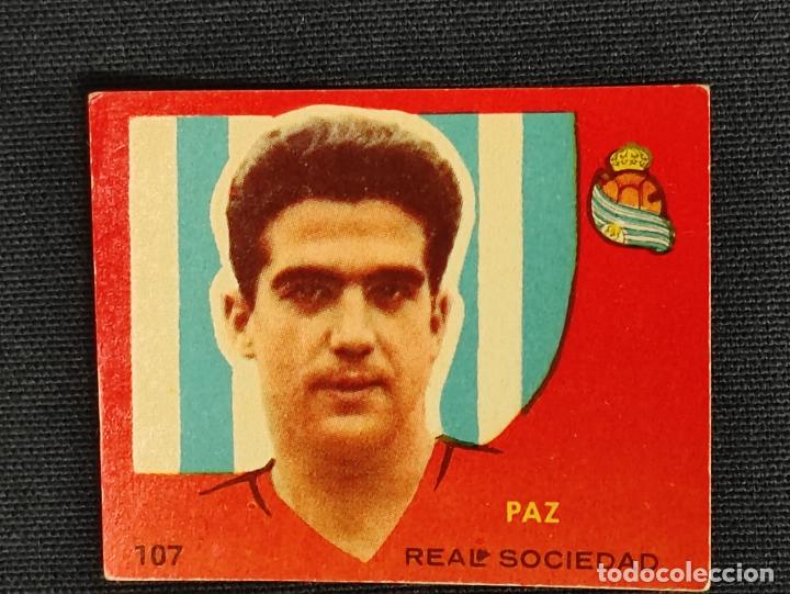 Fu&szlig;ball-Sticker: CROMO - PAZ - N&ordm; 107 - REAL SOCIERDAD - 1958 1959 - 58 59 - BRUGUERA - SIN PEGAR -