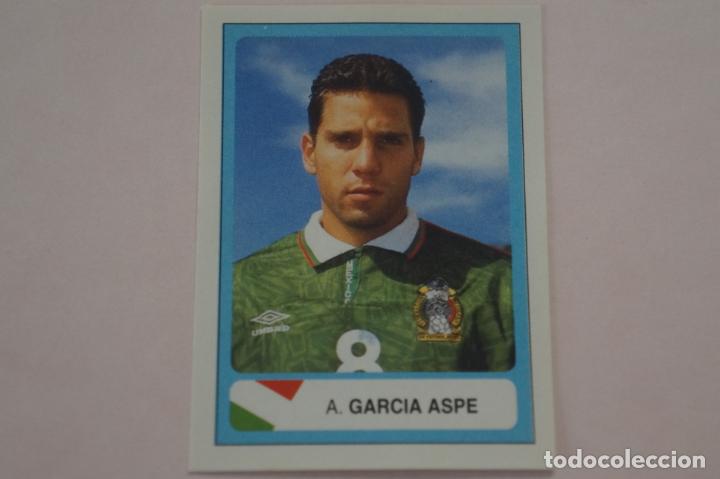 Cromos de f&uacute;tbol: CROMO DE FUTBOL GARCIA ASPE DE MEXICO SIN PEGAR N&ordm; 308 MUNDIAL USA 94 DE EDICIONES ESTADIO