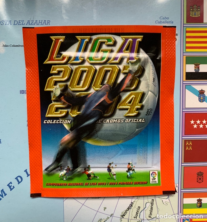 Cromos de f&uacute;tbol: Sobre Sin abrir liga este versi&oacute;n ancho 03-04 2003-2004