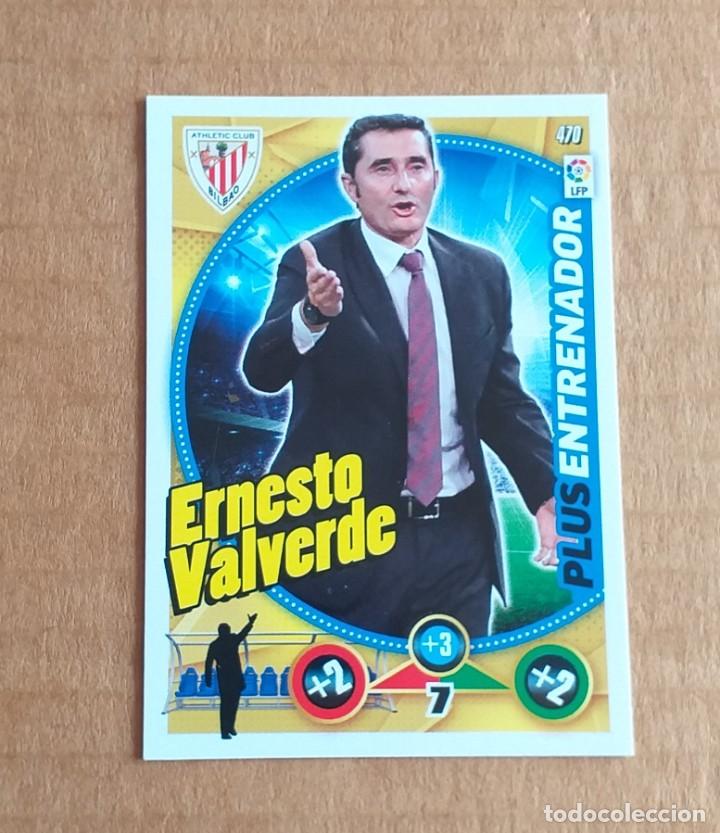 Fu&szlig;ball-Sticker: Cromo n&ordm; 470 Ernesto Valverde PLUS ENTRENADOR Adrenalyn 2014-2015 de Panini. Estado notable.