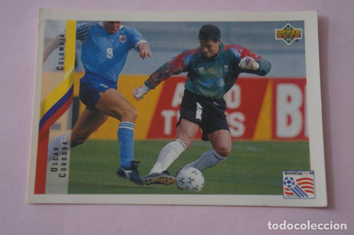 Cromos de f&uacute;tbol: CROMO DE FUTBOL OSCAR CORDOBA DE COLOMBIA SIN PEGAR N&ordm; 30 MUNDIAL USA 94 DE UPPER DECK