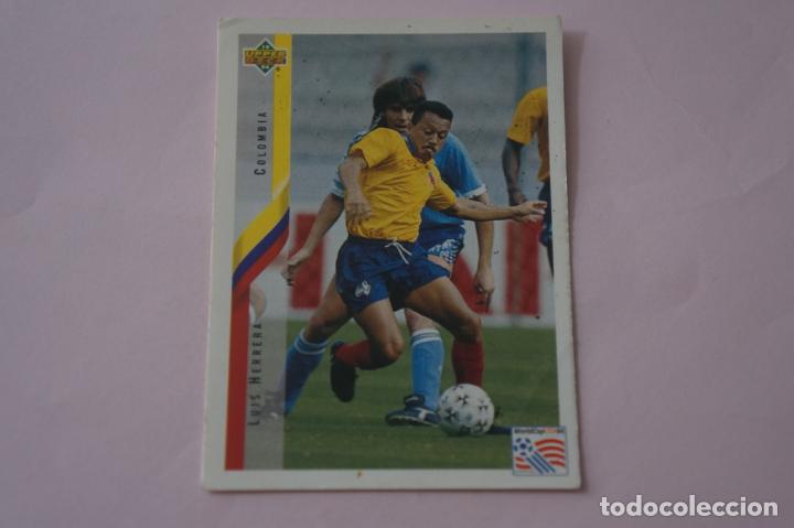 Cromos de f&uacute;tbol: CROMO DE FUTBOL LUIS HERRERA DE COLOMBIA SIN PEGAR N&ordm; 33 MUNDIAL USA 94 DE UPPER DECK