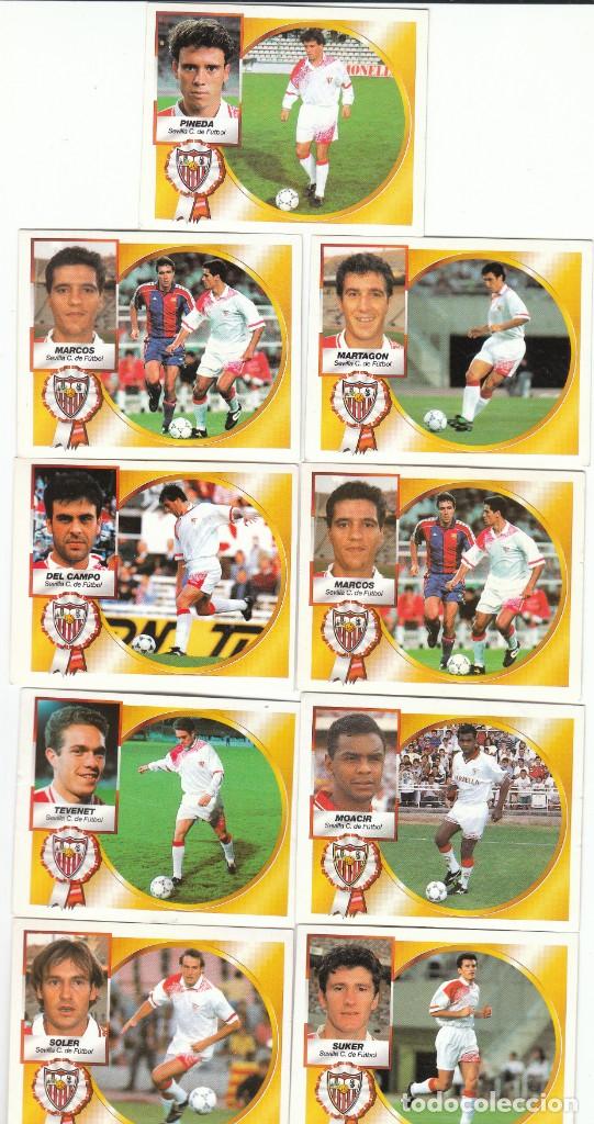Figurine di Calcio: 9 cromos Sevilla Real Club de F&uacute;tbol Ediciones Este. 94-95 aa
