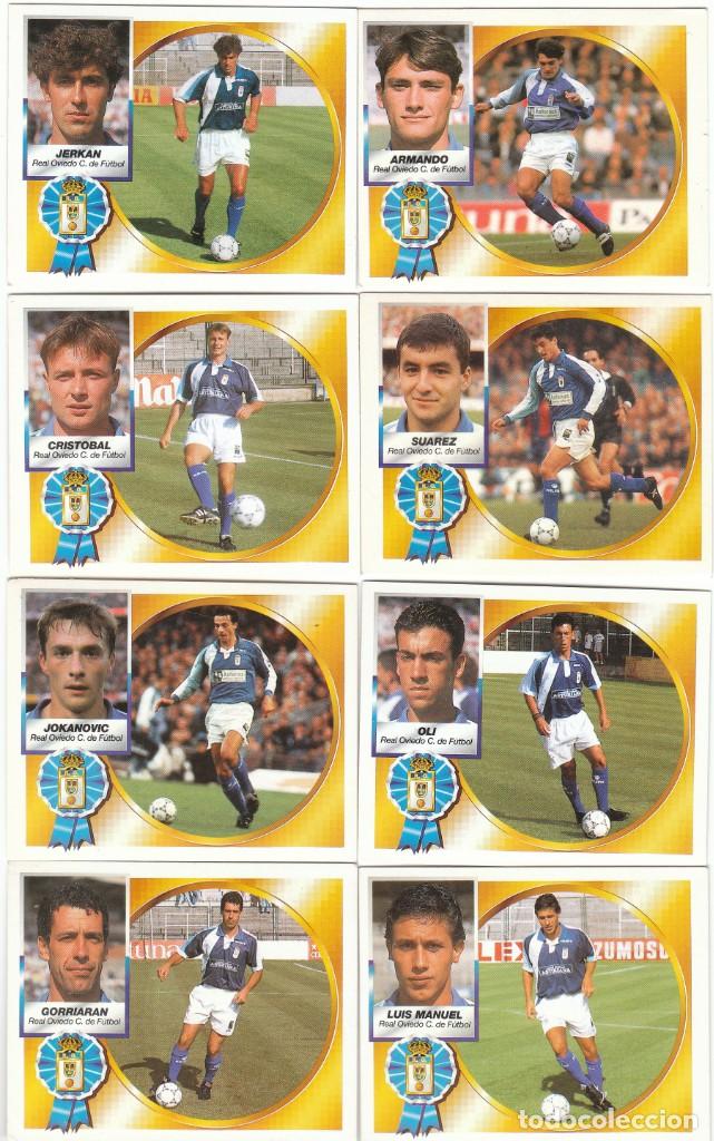 Cromos de F&uacute;tbol: 8 cromos Real Oviedo Club de F&uacute;tbol Ediciones Este. 94-95 aa