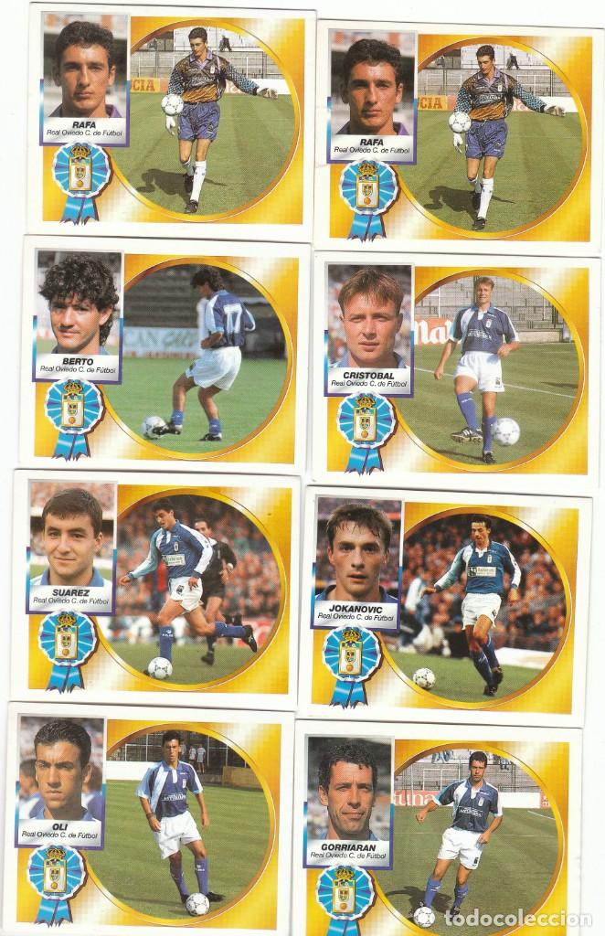 Cromos de F&uacute;tbol: 8 cromos Real Oviedo Club de F&uacute;tbol Ediciones Este. 94-95 aa