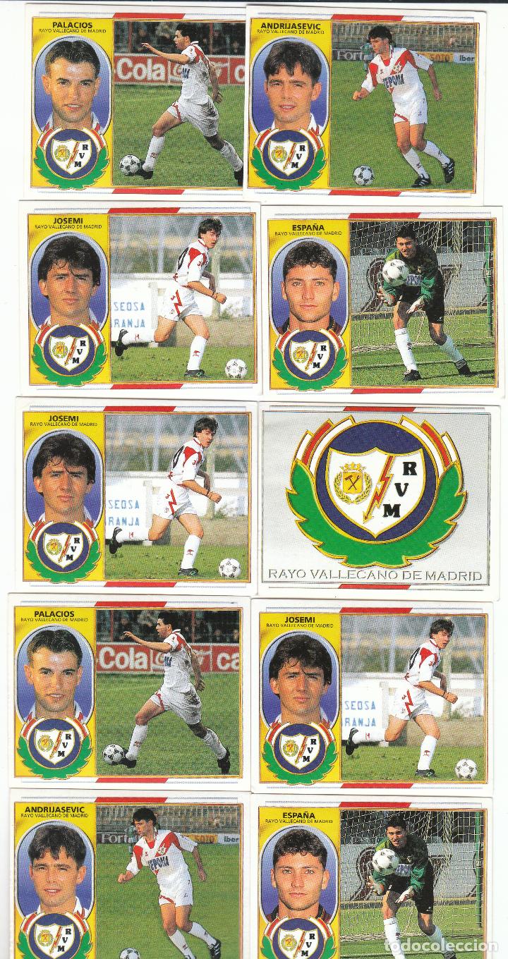 Figurine di Calcio: 10 cromos F&uacute;tbol Rayo Vallecano Madrid Colecciones Este. 96-97 aa