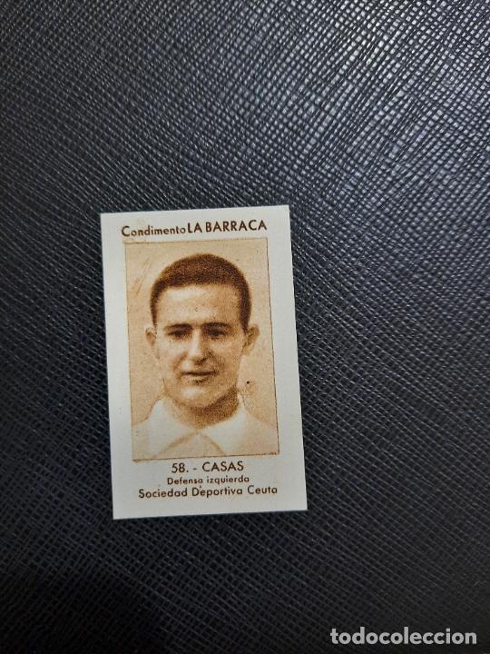 Fu&szlig;ball-Sticker: CASAS CEUTA 58 CONDIMENTOS LA BARRACA 1941 CROMO FUTBOL LIGA 41 SIN PEGAR - A16 -P180