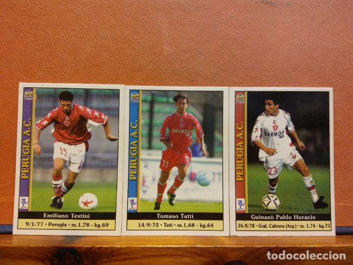 Football Stickers: PERUGIA A. C. LIGA ITALIANA 2001. LOTE DE CROMOS DE F&Uacute;TBOL