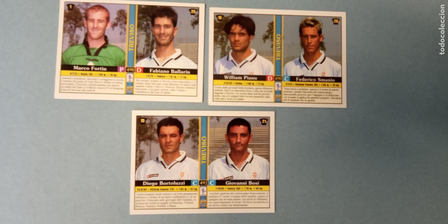 Fu&szlig;ball-Sticker: TREVISO. LIGA ITALIA 2001. LOTE CROMOS DE F&Uacute;TBOL NUEVOS.