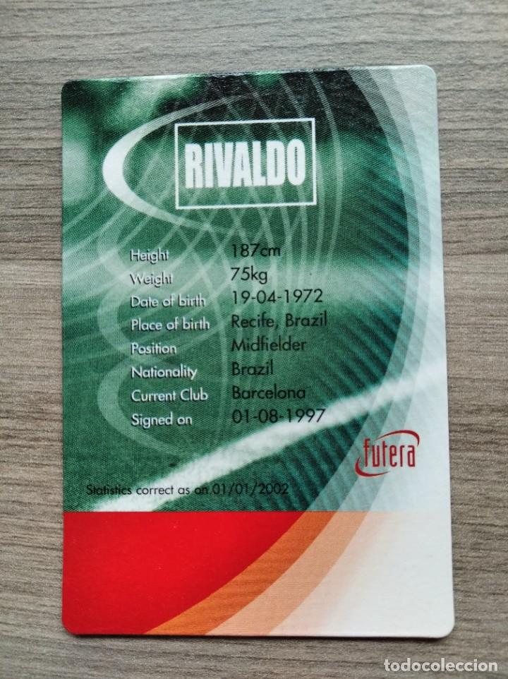 Cromos de f&uacute;tbol: Futera 2002, Brasil,Rivaldo. - Foto 2