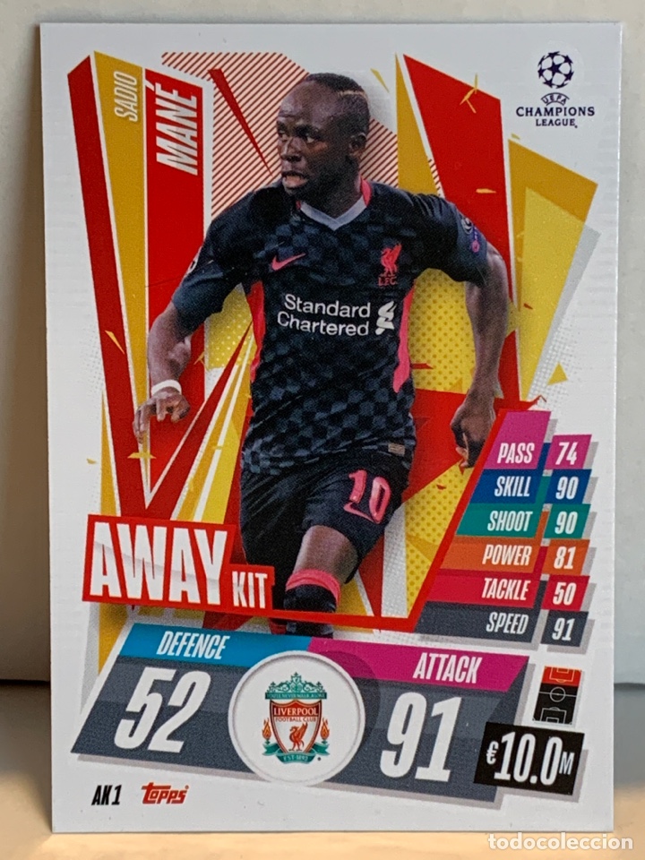 mane liverpool away kit match attax 