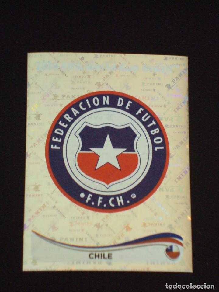 Fu&szlig;ball-Sticker: 146 ESCUDO CHILE MUNDIAL FUTBOL BRASIL 2014 FIFA WORLD CUP PANINI CROMO NUEVO