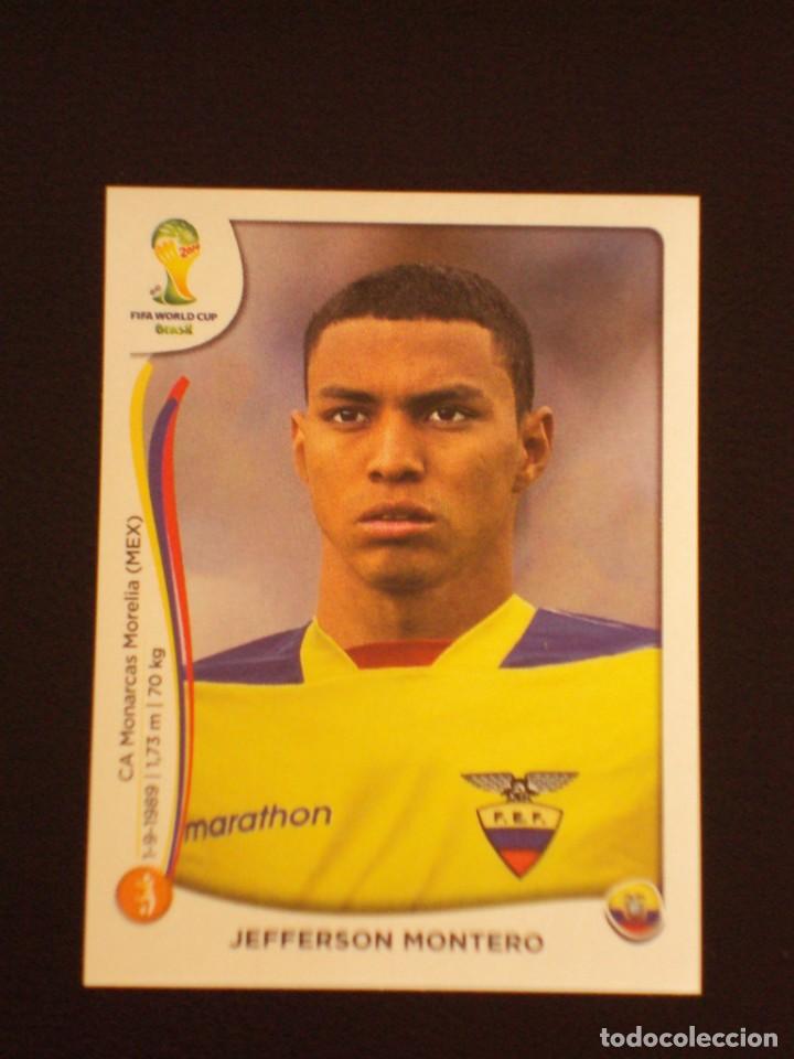 Cromos de f&uacute;tbol: 371 JEFFERSON MONTERO ECUADOR MUNDIAL FUTBOL BRASIL 2014 FIFA WORLD CUP PANINI . CROMO NUEVO .