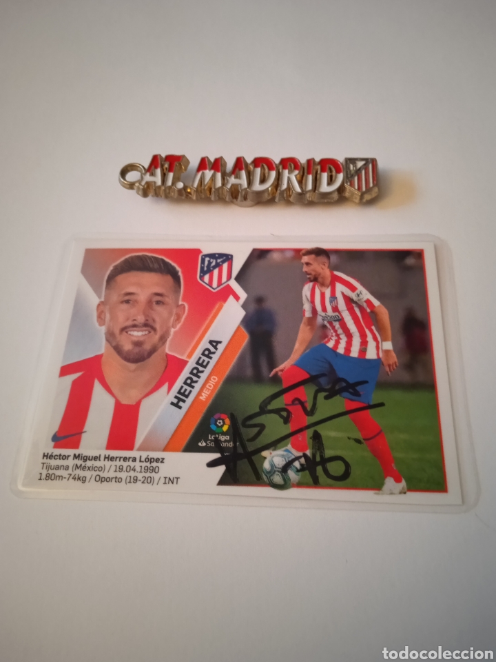 Cromos de f&uacute;tbol: Cromo de Herrera en el Atl&eacute;tico - Foto 2