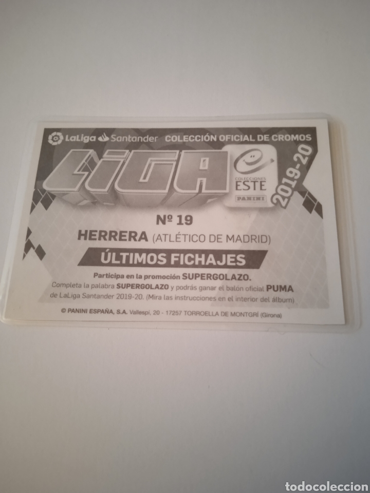 Cromos de f&uacute;tbol: Cromo de Herrera en el Atl&eacute;tico - Foto 4