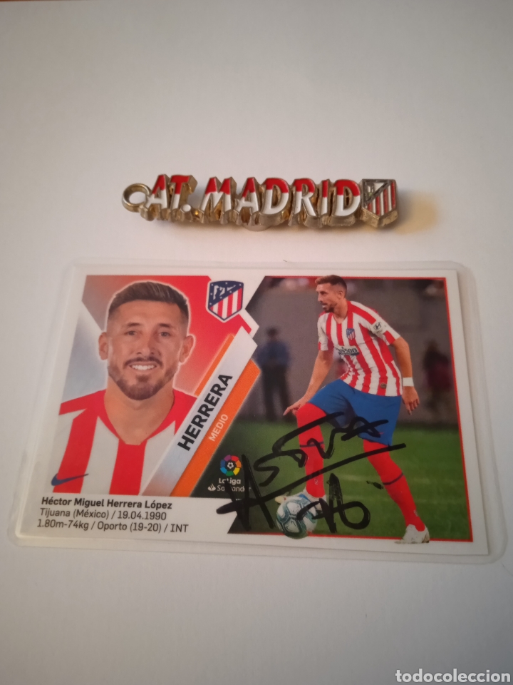 Cromos de f&uacute;tbol: Cromo de Herrera en el Atl&eacute;tico - Foto 1