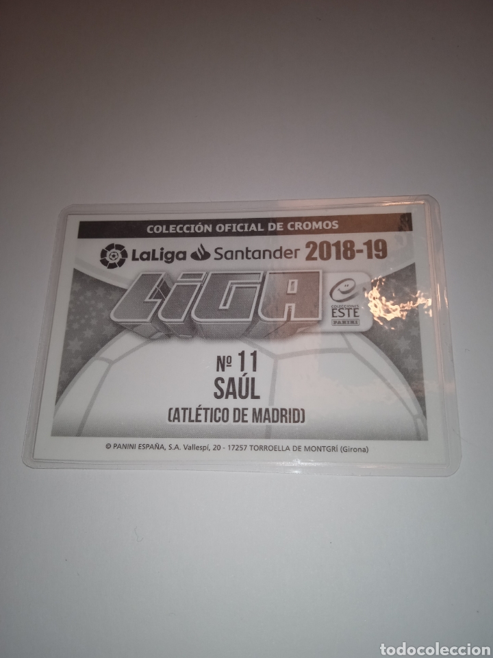 Cromos de f&uacute;tbol: Cromo de Sa&uacute;l en el Atl&eacute;tico de Madrid - Foto 3