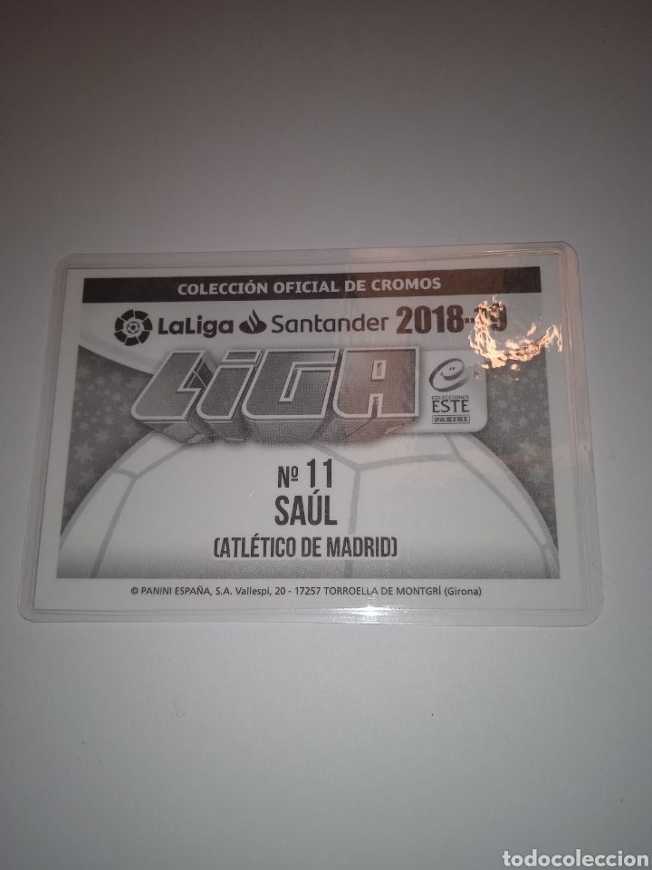 Cromos de f&uacute;tbol: Cromo de Sa&uacute;l en el Atl&eacute;tico de Madrid - Foto 4