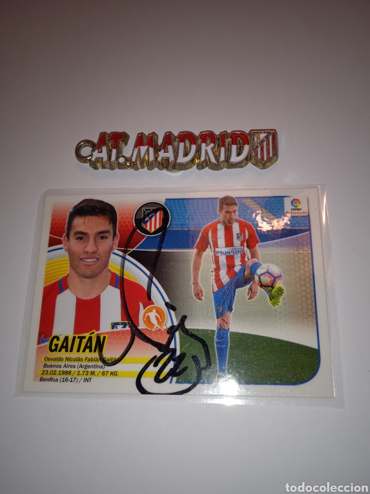 Cromos de f&uacute;tbol: Cromo de Gait&aacute;n en el Atl&eacute;tico de Madrid - Foto 2