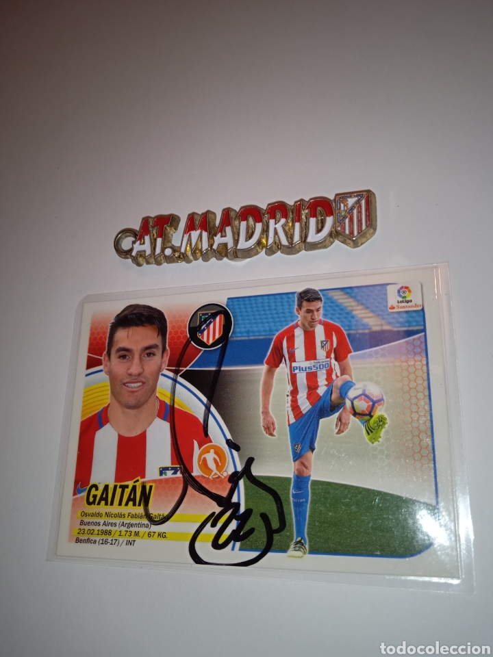 Cromos de f&uacute;tbol: Cromo de Gait&aacute;n en el Atl&eacute;tico de Madrid - Foto 1