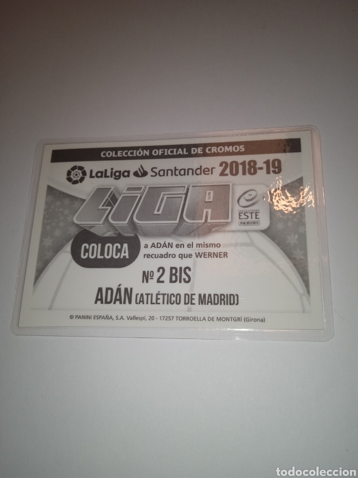 Cromos de f&uacute;tbol: Cromo de Ad&aacute;n en el Atl&eacute;tico de Madrid - Foto 4