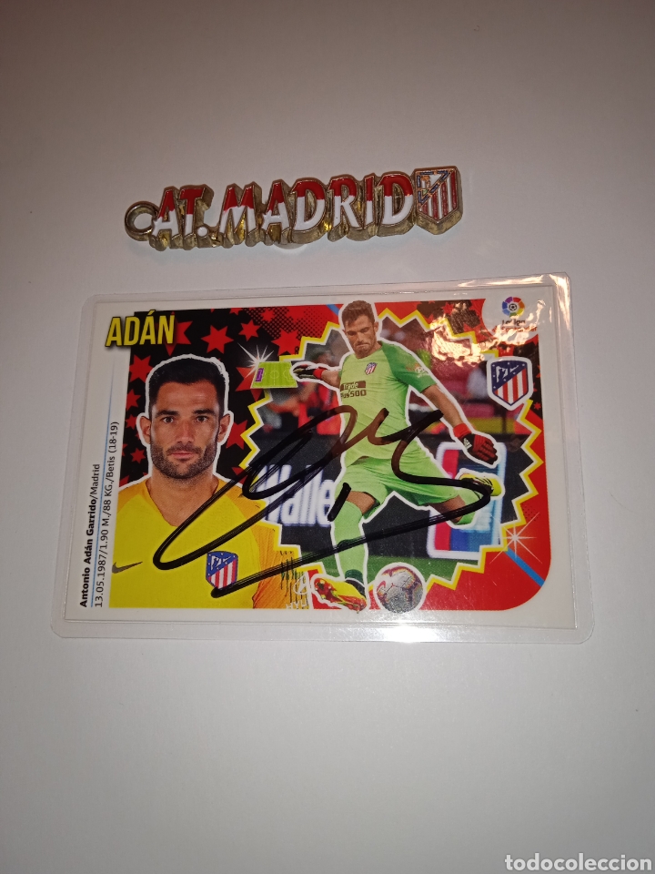 Cromos de f&uacute;tbol: Cromo de Ad&aacute;n en el Atl&eacute;tico de Madrid - Foto 1