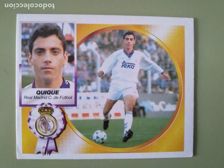 Football Stickers: Cromo fichaje 8 versi&oacute;n dif&iacute;cil Quique liga este 94 95 1994 1995 Muy dif&iacute;cil