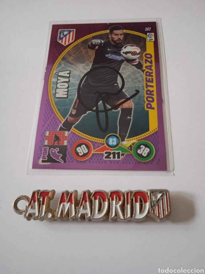 Cromos de f&uacute;tbol: Cromo de Moya en el Atl&eacute;tico de Madrid - Foto 2