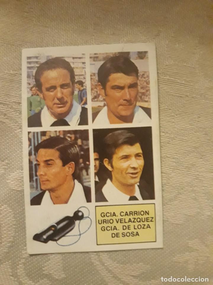 Cromos de f&uacute;tbol: ARBITROS CARRION LOZA VELAZQUEZ DE SOSA CROMOS ALBUM EDICIONES ESTE LIGA FUTBOL 82-8