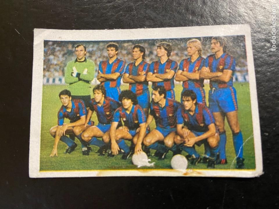 Cromos de f&uacute;tbol: equipo barcelona con maradona - Foto 1