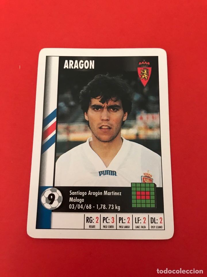 Figurine di Calcio: FICHA CARTA CROMO DE F&Uacute;TBOL. SUPER GOL MARCA. LIGA 95 96 1995 1996. ZARAGOZA ARAGON
