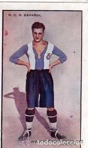 Cromos de f&uacute;tbol: CROMO POSTAL DE JUANICO DEL R.C.D.ESPA&Ntilde;OL A&Ntilde;OS 20 (14 x 8 cm).