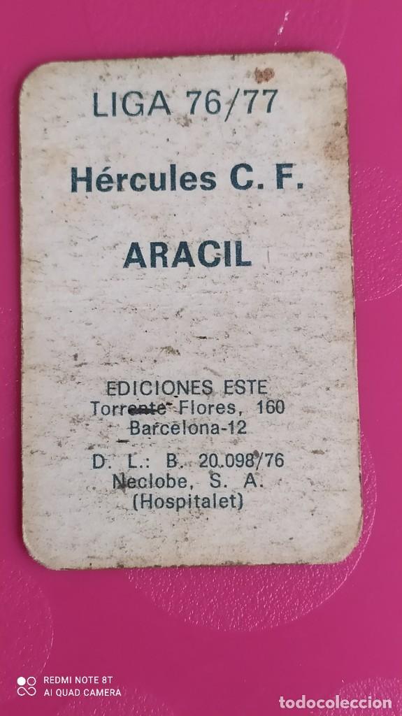 Cromos de f&uacute;tbol: ARACIL HERCULES ESTE 76 77 1976 1977 - Foto 2