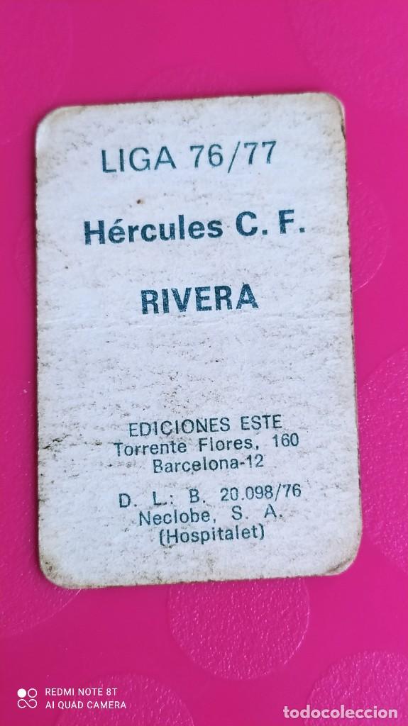 Cromos de f&uacute;tbol: RIVERA HERCULES ESTE 76 77 1976 1977 - Foto 2