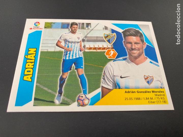 Cromos de f&uacute;tbol: ADRIAN 9 MALAGA CF 2017-18 COLECCIONES ESTE PANINI - Foto 1